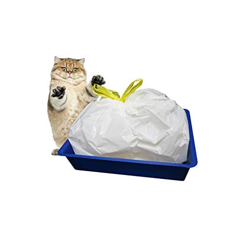MOLIWEN Sacs à Litière avec Poignées, 91.5 × 45.7 cm pour Chat (Moyenne et Grande Taille), 3 Emballages (21 Pièces) + 1