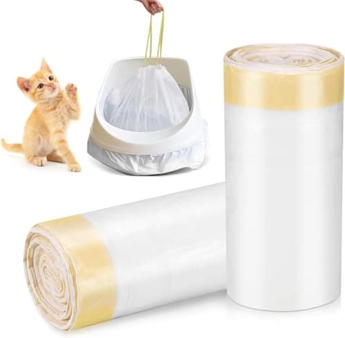 Zocipro sac litière chat 40 pièces 79x45 cm indechirable bac litière grande taille — Blanc(94*45cm）