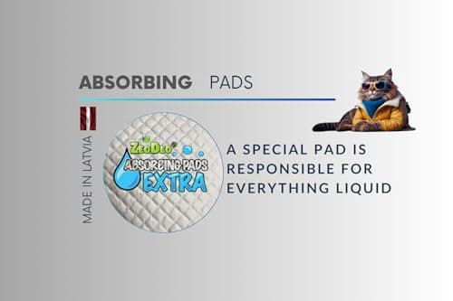 ZeoDeo Granulés de Litière pour Chats à la Zéolite Naturelle Double Couche 1.8 kg - Litière pour Chat Populaire aux État