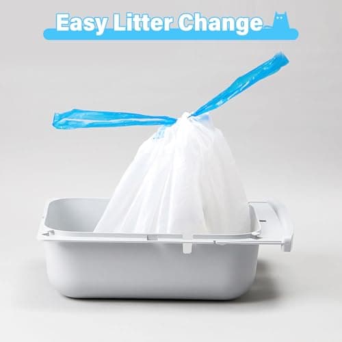 NathrBTV 60 sacs litière chat biodégradables 58 x 35 cm résistants à la déchirure etanches aux liquides pour chats
