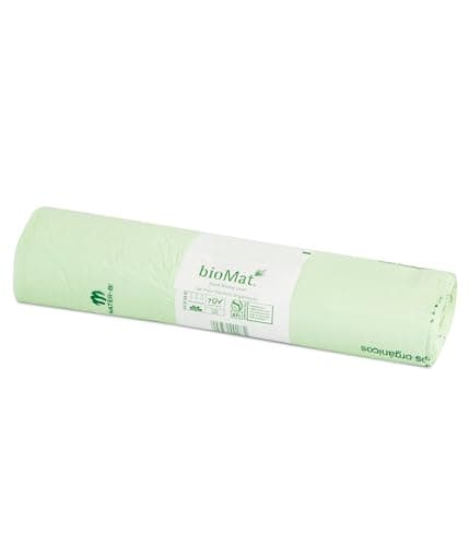 Sac Poubelle Compostable bioMat 240l, Spécialement pour Déchets Organiques, Idéal pour Familles, Gardestar Santé et Envi