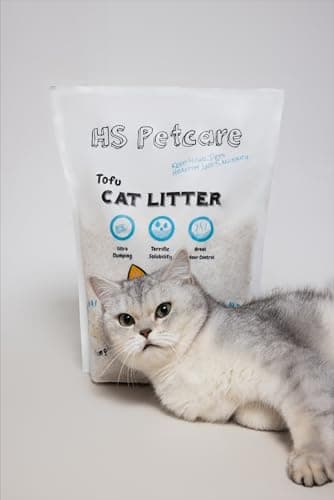 HS Petcare Litière Agglomérante Biologique Naturelle pour Chat - Contrôle des Odeurs Agglomérantes - Sans Poussière