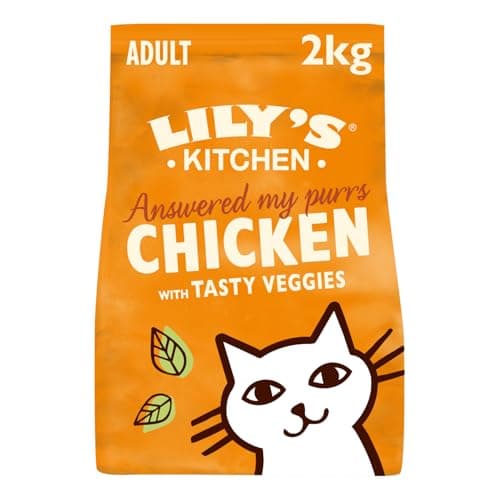 Lily’s Kitchen Sac d’aliments secs pour chats adultes à base de poulet et légumes 2 kg sans céréales