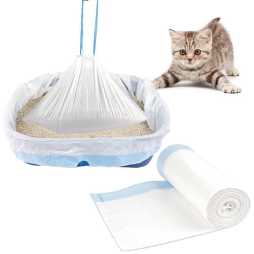 Lot de 20 sacs à litière résistants à la déchirure pour chats - Taille L - 65 x 40 cm - Forte capacité de charge - Sacs