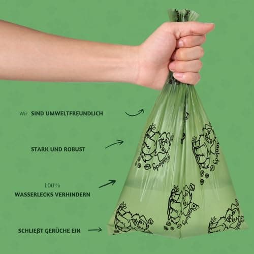 Sac à déjections canines Blanlody - Épais, Résistants et Étanches - Pour Chiens - Pratique avec Distributeur - Parfum Lé