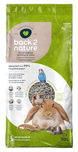 Back-2-Nature Couchage absorbant et confortable pour gerbilles et rats 30 L