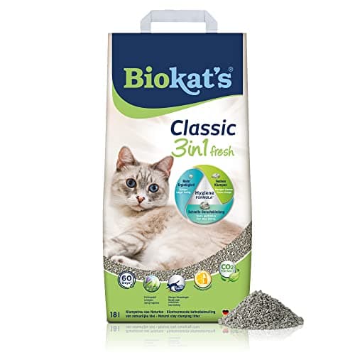 Biokat's Classic Fresh 3in1 parfum printemps - Litière pour chats agglomérante - Idéal pour tous les chats - 1 sac (1 à