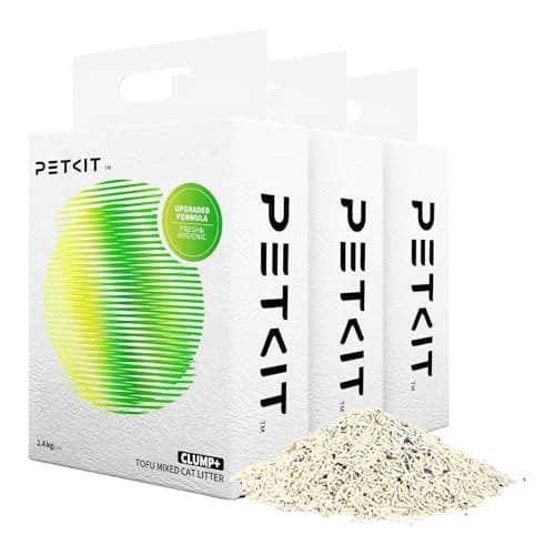 PETKIT Litière à Ulte Absorbance et Séchage Rapide pour Chats (3 Sacs |4kg/Sac) Sans Odeur avec Charbon Actif