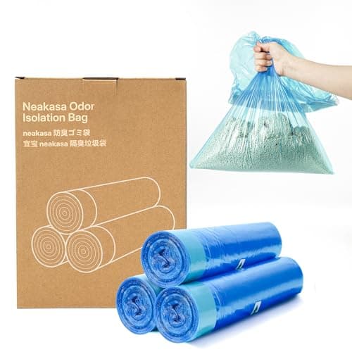 Neakasa Lot de 48 sacs de recharge XXL pour poubelle à litière pour chat, excellente étanchéité EVOH 7 couches pour cont