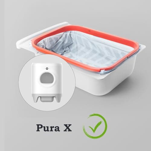 BUNMO Sacs à déchets pour chats PURA Max, PURA Max 2 et PURA X - 5 rouleaux de 20 pièces chacun - 100 pièces au total -