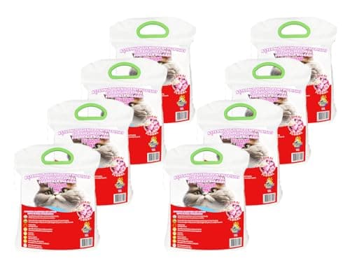 Pufoșii Mei Litière Agglomérante Hygiénique pour Chat – Parfum Floral | 8 x 10 L Pack Économique
