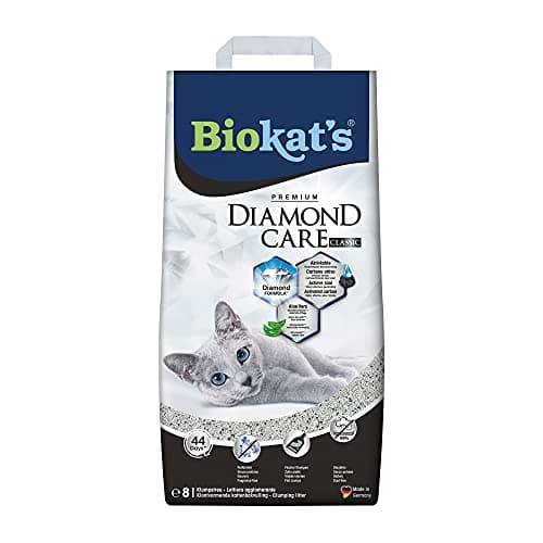 Biokat's Diamond Care Classic - Litière agglomérante de haute qualité pour chats - Charbon actif et Aloe vera - 1 sac en