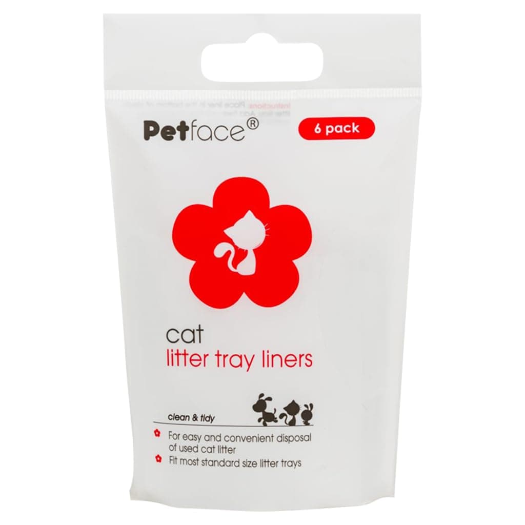 Petface Lot de 6 sacs de litière pour chat Blanc - Grande capacité - Souplesse supérieure - Idéal pour 2 chats