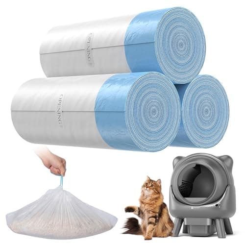 Amicura Cura X1 Sac poubelle - Lot de 3 rouleaux de 60 sacs poubelle auto-nettoyants pour chat | Sans odeur | Indéchirab