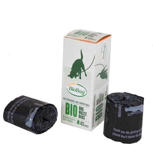 BioBag - Sac à déjections canines compostables pour chiens + Durabilité + Sécurité alimentaire + Lot de 40