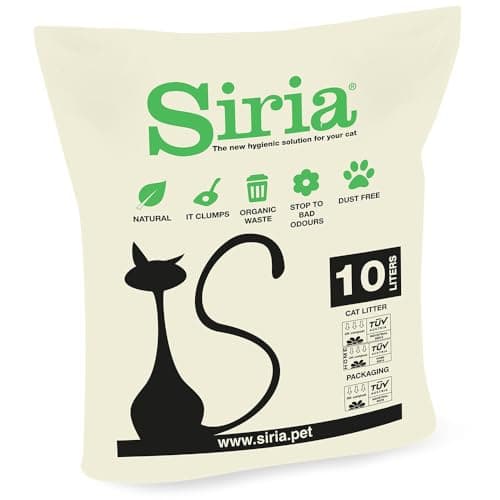 Siria Litière pour Chats Végétale Agglomérante 10 L Sac