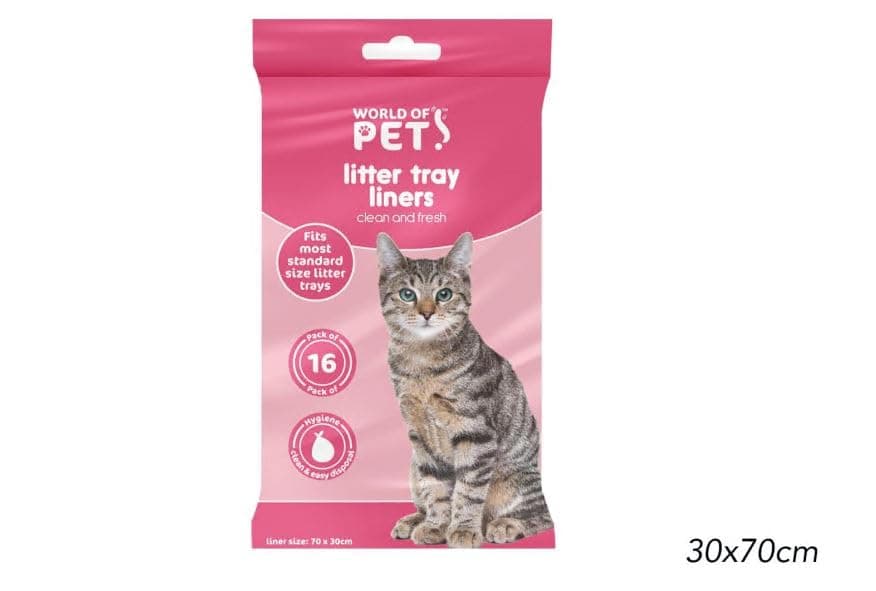 Lot de 24 sacs de litière plastique pour chats 30x70 cm