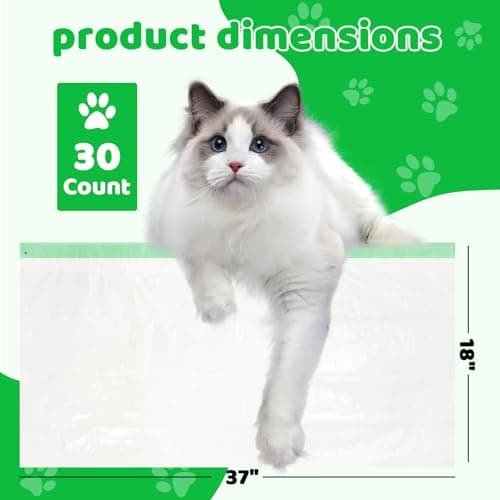 Sacs à litière Jumbo résistants aux déchirures - 94 x 45,7 cm - Lot de 30 extra larges pour nettoyage facile & propres -