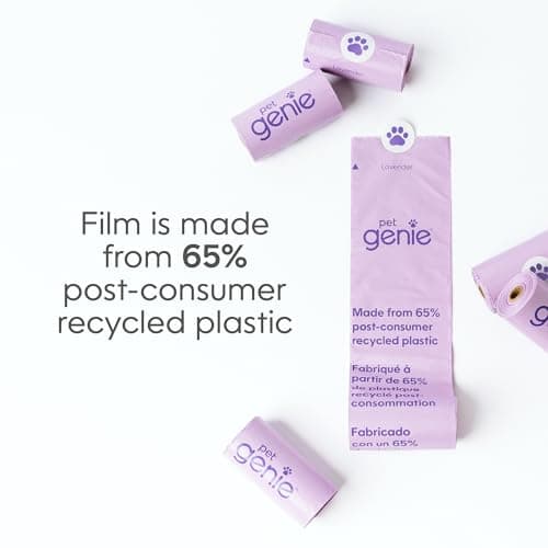 Pet Genie - Sacs Ramasse-Crottes Étanches et Renforcés pour Chiens, Parfum Lavande, Écologiques et Faciles à Détacher, 2