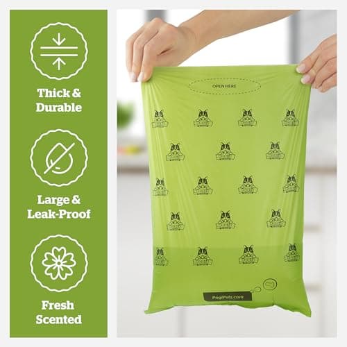 Sacs à crottes Pogi – Résistants et Grande Taille – Parfum Frais – 10 Rouleaux de 150 Sacs
