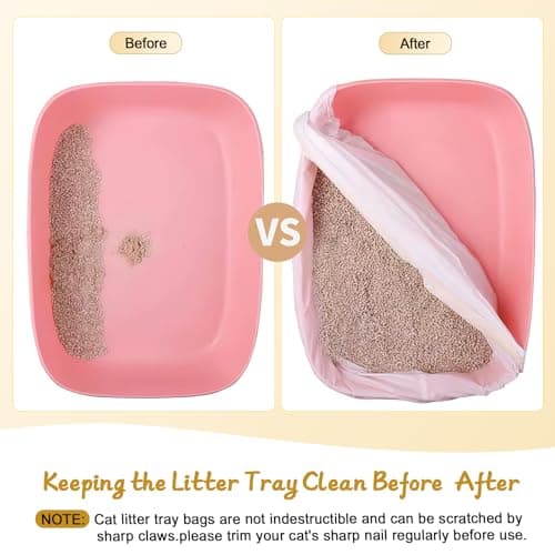 Zocipro sac litière chat 40 pièces 79x45 cm indechirable bac litière grande taille
