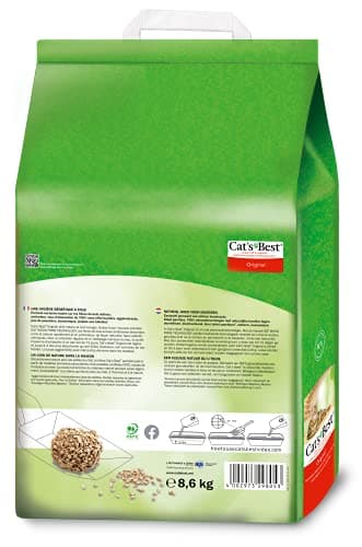Cat's Best Original 8,6 Kg / 20L - Alimentation pour chats - Adapté aux chats adults - Parfaite pour la croissance et le