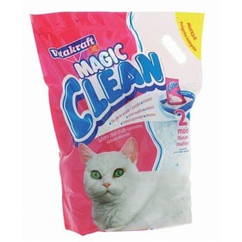 Vitakraft Litière Non Agglomérante Antibactérienne pour Chat, Perles Minérales Très Peu Poussiéreuses, Dure 8 Semaines ( — Neutre
