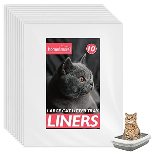 Sac à litière jetable XL pour chat - Lot de 10 - 56 x 70 cm - Litière jetable pour chat - Sac litière chat XL - Lot 10 s