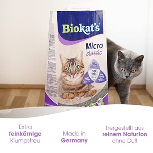 Gimborn Litière pour Chat Biokats Micro Classic - Absorbante et Odorante pour Chatons et Grown-Ups - Idéale pour Interie