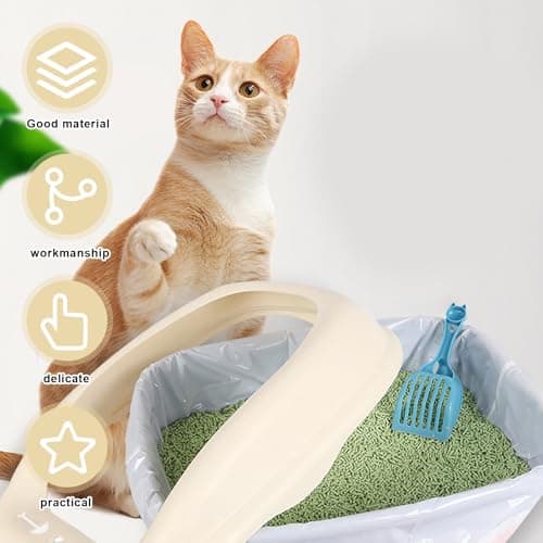 Sacs poubelle avec poignée WANDGU, 6 rouleaux de sacs à litière pour chat, 90 pièces, longue durée de vie, autonettoyant