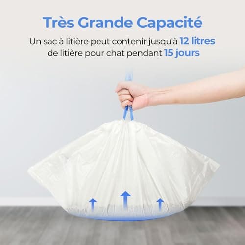 Amicura Litiere Chat Autonettoyante - 45 Pièces de Sac Litiere pour Cura 2 Bac à Litter Automatic, Biodégradables Durabl
