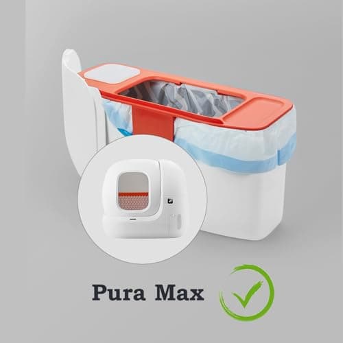 BUNMO Sacs à déchets pour chats PURA Max, PURA Max 2 et PURA X - 5 rouleaux de 20 pièces chacun - 100 pièces au total -