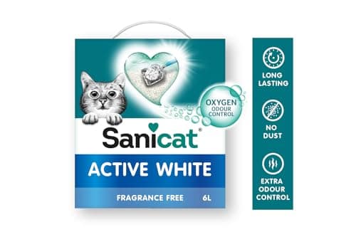 Sanicat Litière Ultra Agglomérante 6L - Oxygène, Sans Odeur, Élimine les Bactéries
