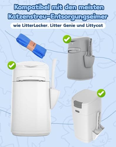Sac-litière A aBlumen 12 Pièces Compatible Litter Genie LittyCat Couples Recharge Poubelle Couche