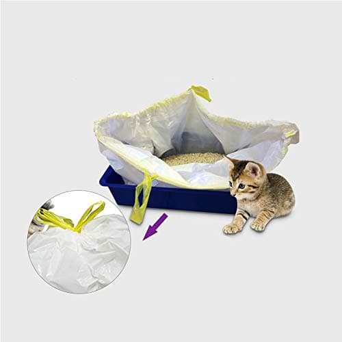 MOLIWEN Sacs à Litière avec Poignées, 91.5 × 45.7 cm pour Chat (Moyenne et Grande Taille), 3 Emballages (21 Pièces) + 1
