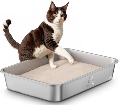 Bac Litiere en INOX pour Grands Chats, Chatons et Lapins - Litiere Toilette Anti-Adhérent et Anti-Odeurs
Bac à Litière e — Série ValuePro (Sans poignées)