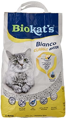 Litière Sans Parfum Biokat's Extra Classic - 5 kg pour Chat, Absorption Rapide et Élimination des Odurs, Idéal pour Mais