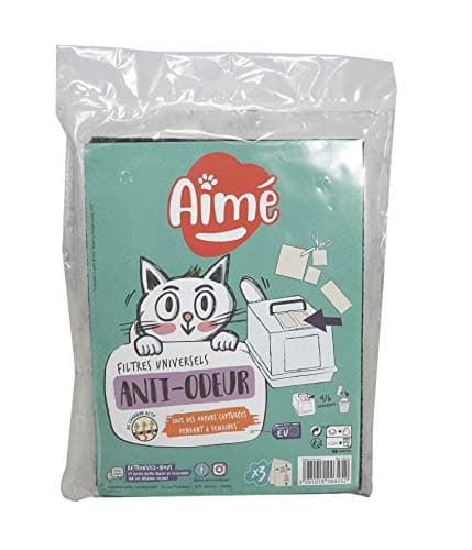 Aimé | Filtrants Anti-Odeurs Chat Charbon Actif 15x20cm x3 Lot