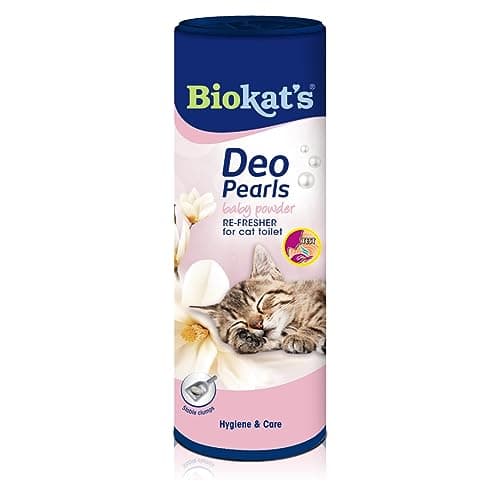 Biokat’s Deo Pearls Baby Powder - Poudre de lit parfumée pour chat - Fraîcheur prolongée et agglomérats compacts - 1 boî