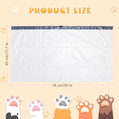 Nobleza Sacs Hygièniques Pour Litière Chat 79 * 45 cm avec Doublures Résistantes aux Griffures et Cordons de Serrage pou