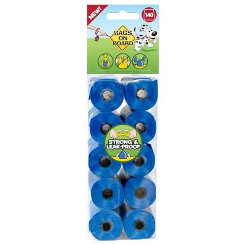 Bags On Board Rechargeable Triple Berry Scented Dog Poop Bags 140 Count Refill Pack for Pet Owners - Eco-Friendly Degrea — Bleu