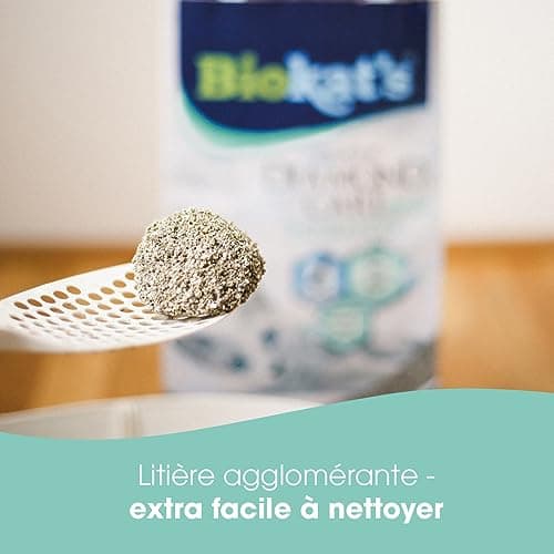 Litière Fine pour Chats Sans Additif Chimique Spécialement Conçue pour les Chats Sensibles - Biokat Diamond Care Sensiti