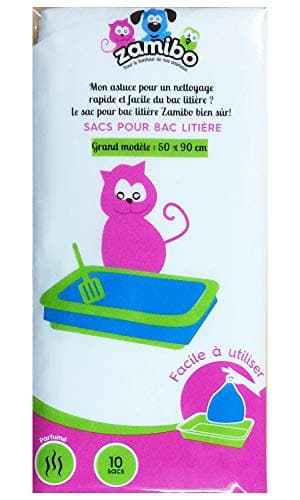 ZAMIBO Sacs pour bac à litière parfumés - 10 pièces - 50x90 cm - Antiodeur pour chiens - Convenience Pet Supplies