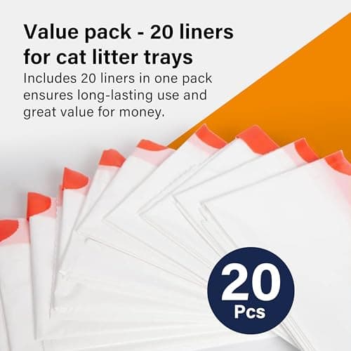 Sacs à litière extra larges pour chat Lot de 20 résistants aux rayures et aux fuites, 97 x 43 cm, grande litière chat 2