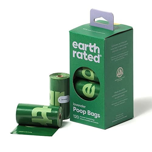 Sacs à crottes Earth Rated pour chiens, étanches et épais, parfum lavande, 120 sacs GreenCircle Certified