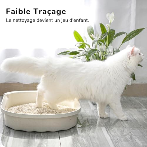 Litière pour chat naturelle FUKUMARU, sans parfum, agglomérante rapide et légère - 16L, faible taux de traçage et contrô