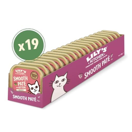 Pâté lisse Lily's Kitchen pour chaton : Poulet + bœuf (19 x 85g) - Alimentation pour chaton - Moelleux et nutritif - For
