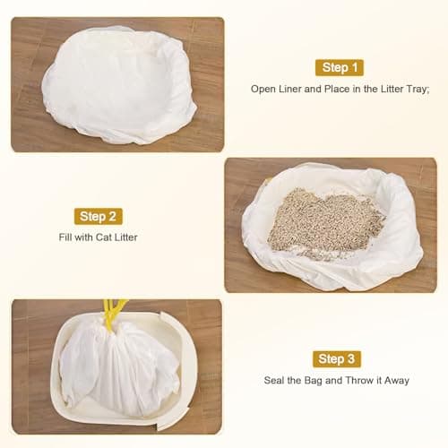 Zocipro sac litière chat 40 pièces 79x45 cm indechirable bac litière grande taille