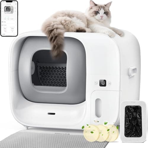 Amicura Litiere Chat Autonettoyante - 45 Pièces de Sac Litiere pour Cura 2 Bac à Litter Automatic, Biodégradables Durabl — Cura3 litière autonettoyante