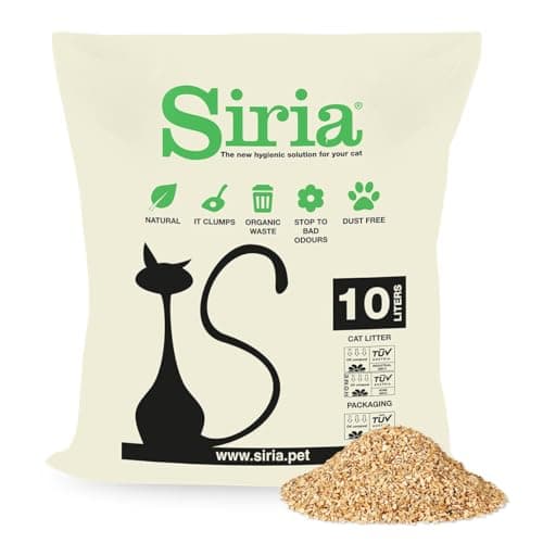 Siria Litière pour Chats Végétale Agglomérante 10 L Sac